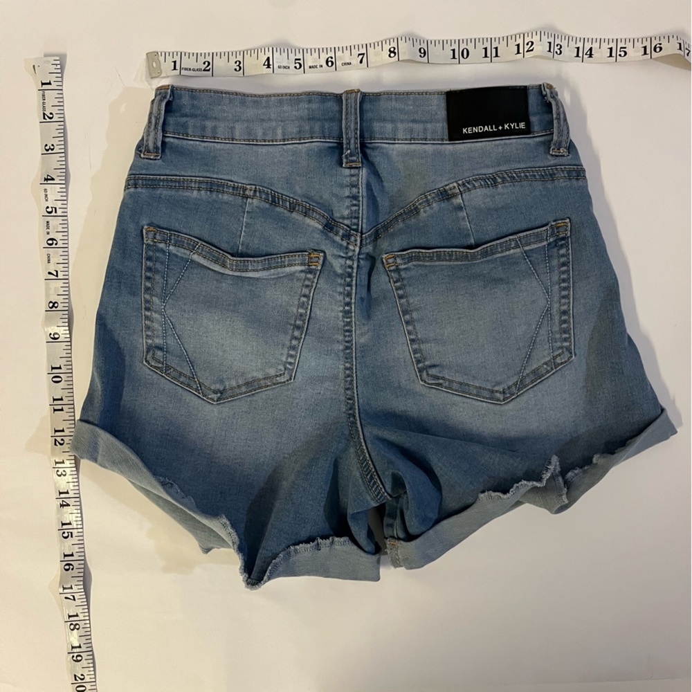 Kendall + Kylie The Icon Shorts High Rise Jean Denim Shorts Sz 5/27 - Picture 6 of 10